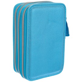 Depesche 10979 Pencil Case with 3 Zips and Pencils by Lyra, Fantasy Model Mermaid, Blue, approx. 7.5 x 13 x 20 cm