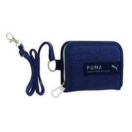 Kutsuwa Puma Men's Polyester Wallet Round Zipper Wallet Navy PM384NB
