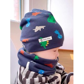 Areti Baby Knitted Hat and Loop Scarf Set, Toddlers’/Children’s Soft, Cotton Beanie Hat, Neck Warmer, Collar, Neckerchief, for Autumn, Winter, #1