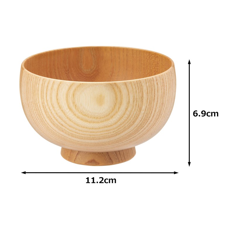 Yamanaka Lacquerware Shirasagi Woodworking Soup Bowl M Approx. 4.3 inches