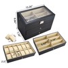 NovelBee 3 Layers 12 Slots Watch Boxes and 12 Pieces