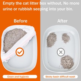 Jumbo Cat Litter Box Liners with Drawstring, 24 Count Extra Thick and Durable Litter Box Liner Bag Disposable Waste Bags for Home/Kitchen Trash Cans (36" x 18")