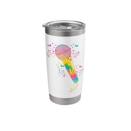 Microphone Poetry Slam Podcast Colorsplash Singer Stainless Steel Insulated Tumbler