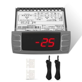 for Dixell XR06CX-4N1F1 Temperature Controllers, Programmable Digital Thermostat with Sensor Probe Fit for 120V 50-60hz Commercial Refrigerators/Freezer (Includes Mounting Hardware)