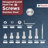Kozelo 210pcs M5 Socket Head Cap Screws Bolts Nuts Assortment