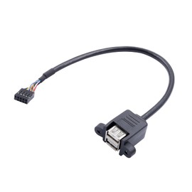 Generic Orange Pi 5 Pro USB 2.0 to Serial (9 Pin) Converter Cable, Motherboard 9 Pin to USB2.0 Two-Port Extension Series Cable Compatible with Orange Pi 5 Pro