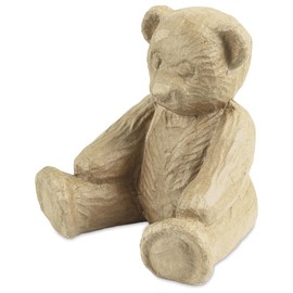 Décopatch - Ref LA025C - Teddy Bear - Papier Maché Object to Decorate - 38 x 30 x 35cm - Decorate Papers & PaperPatch Glue, Glitter, Paints