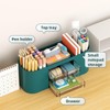 Marbrasse Desk Organizer Pen Holder for Desk with 3 Drawers,