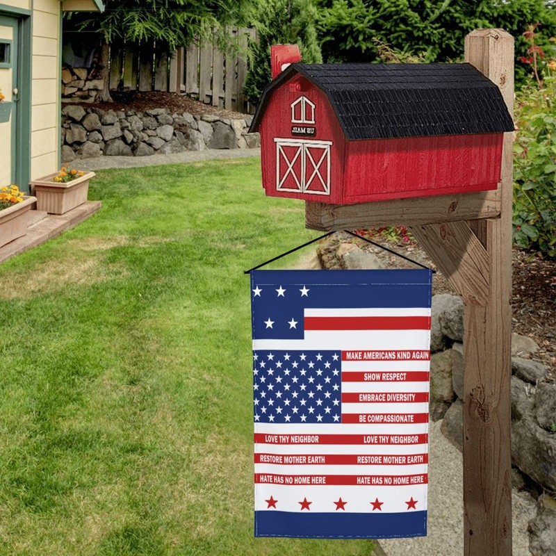 Make Americans Kind Again Garden Flag,Vertical Double Sided Yard Sign,Small