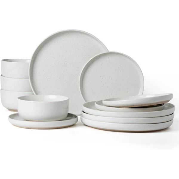 Unbranded Plates and Bowls Set 12 Pieces Dinnerware Sets Dishes