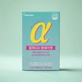 Hello Bio Alpha CD One Day Fit Alpha Cyclodextrin 14 packets, 12 boxes, 168 days supply / 알파CD 원데이핏 알파시클로덱스트린 14포 12박스 168일분