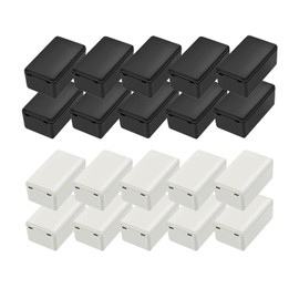 Pack of 20 Electrical Junction Boxes, Electronic Housings, Junction Box, Small, Black and White, Junction Box, Waterproof, Housing Electronics Plastic, for Protecting Electrical Cables