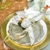 Luck and Luck 8 Sage Green Paper Plates with Gold