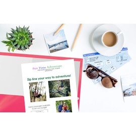 2 Pocket Glossy Laminated HOT Pink Paper Folders, Letter Size, 25 Pack, Hot Pink Paper Portfolios by Better Office Products, Box of 25 Hot Pink Folders