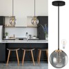KoKo&Yukina 8 Inch Gold Pendant Light Globe Pendant Lights Kitchen