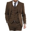 Mens Tweed Herringbone Wedding Suit Prom Tuxedos 3 Piece Peak