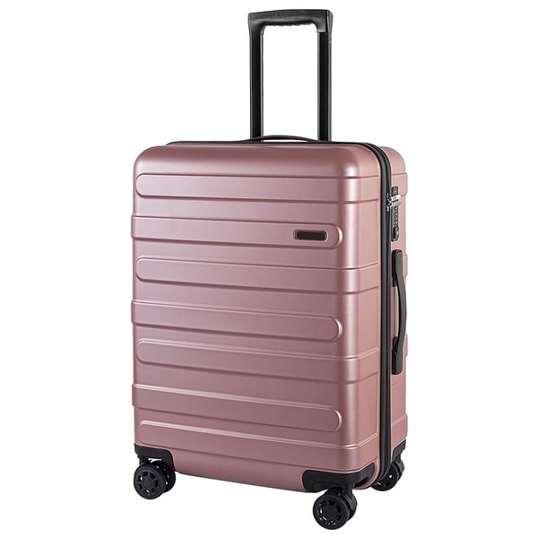 TTOVALIGERIA Hardside Durable Practical Carry-On Luggage with Double Spinner Wheels,