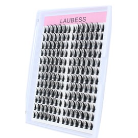 Eyelash Clusters LAUBESS Lash Clusters Individual Lashes Cluster Eyelash Extensions DIY at Home Waterproof Cluster Lashes (Manga)