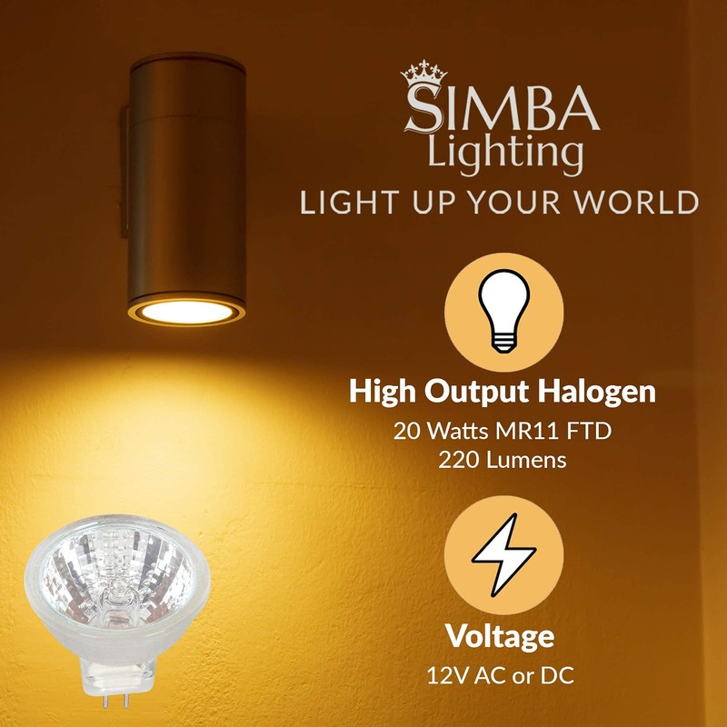 Simba Lighting MR11 Halogen 20W 12V FTD Spotlight Light Bulbs