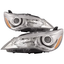 HEADLIGHTSDEPOT Headlight Pair Compatible With Toyota Camry LE XLE Hybrid 2015-2017 Left Driver and Right Passenger Headlamps