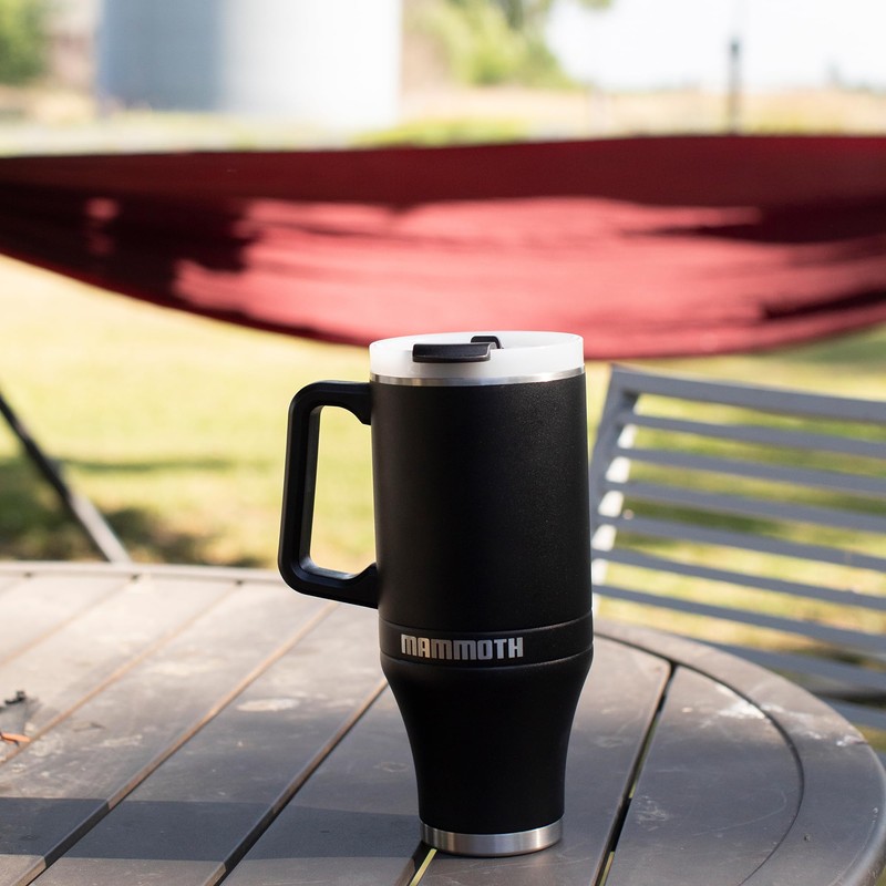 Mammoth Ascent Black 40 oz Tumbler with Handle