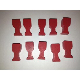 Mayday Games 10 Red Goblet Tokens