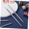 Kichvoe 4 Pcs Triangular Design Cuticle Peller Scraper Orange Nail