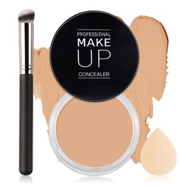 AOAZXBB Under Eye Concealer Full Coverage Colour Corrector for Dark Circles, Long-lasting Cream Concealer Makeup-02 Light Cream