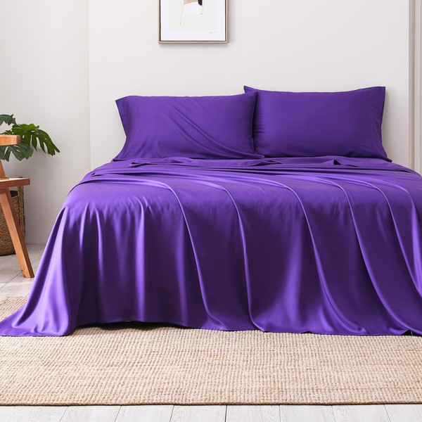 100% Viscose Derived from Bamboo Sheets King Size, Cooling 16"