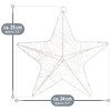 com-four® Decorative Christmas Star, Christmas Star Decoration for Hanging, Metal