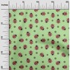 oneOone Cotton Cambric Light Green Fabric Bird Ladybird Dress Material