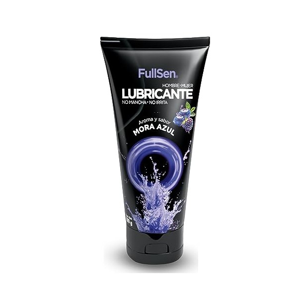 Lubricante FullSen 100g, Aroma y Sabor Mora Azul