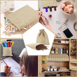 Hessian Bags 17x23cm Drawstring Bags 15pcs Resusable Jute Bags Small Advent Calendar Bags Filling Fabric Bags for Wedding Party Jewelry DIY Craft
