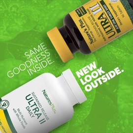 NaturesPlus Ultra II Multivitamin, Sustained Release - 90 Vegetarian Tablets - Daily Whole Food Vitamin & Mineral Supplement for Overall Health - Natural Energy Booster - 90 Servings