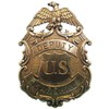 Sheriff Badge Eagle US Deputy Marshal Messingfarbend