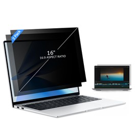 MOBDIK 16 Inch Laptop Privacy Screen for 16:9 Aspect Ratio, Anti Glare & Blue Light Filter Protector, 16 Inch Removable Security Shield 2 Pack