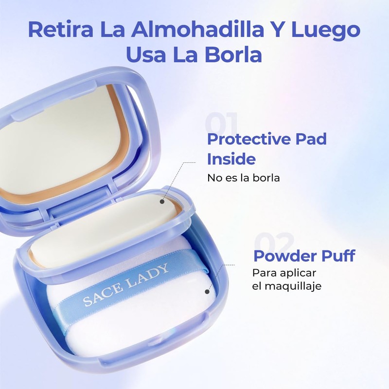 SACE LADY Flawless Master Polvo Compacto Waterproof｜Maquillaje en Polvo Traslúcido｜Control