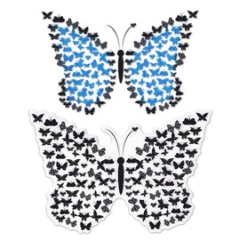 Butterflies Group Background Clear Stamps for Card Making, Butterfly Background Stamps Animals Insects Background Transparent Rubber Seal Stamps for DIY Photo Scrapbooking Card Album Crafting Supplies