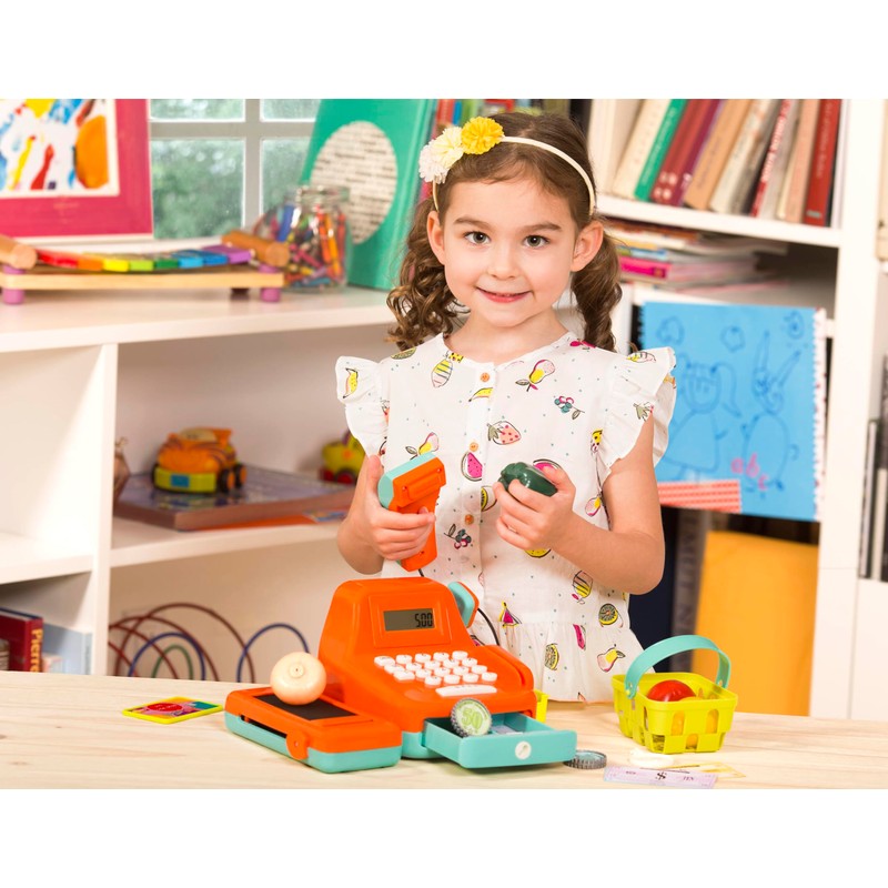 Battat - Interactive Kids Cash Register with Scanner & Sounds