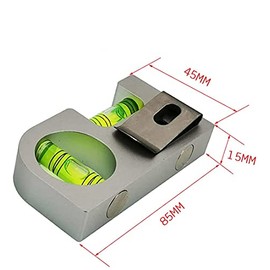 Con aleación de aluminio sólido magnético, mini regla de nivel portátil, medidor de burbujas de nivel (85 x 45 x 15 mm)