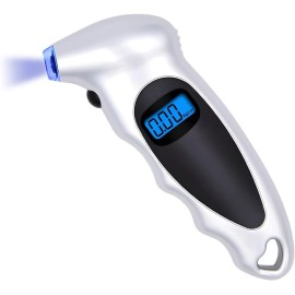 KVAEY Digital Tire Pressure Gauge 150 PSI Backlight LCD Non-Slip Grip for Car Truck Bi