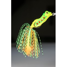 FISHIN ADDICT Frog top surface weed-less fishing lure MARDI GRAS FROG