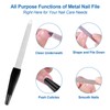 Fingernail Files (6 Pack), Metal Nail Files for Natural Nails