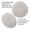 PURUI 6PC 8 Inch Stainless Steel Polishing Buffing Wheel Kit
