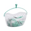 JVL Strong hanging 36 plastic clothes pegs with clear basket