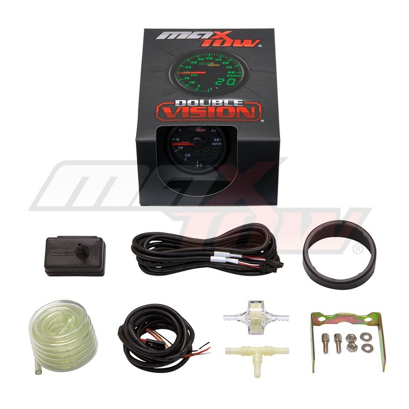 MaxTow Double Vision 30 PSI Turbo Boost / Vacuum Gauge