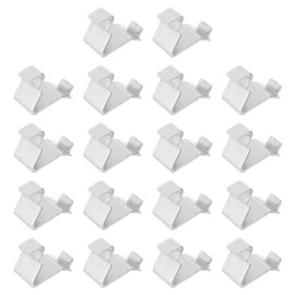 HARFINGTON 18pcs Cabinet Shelf Clips Steel Adjustable Shelf Bracket Clamp Metal Shelf Support Pins Shelf Clip Support Hardware Replacement Parts for Metal and Wood Shelving, Silver