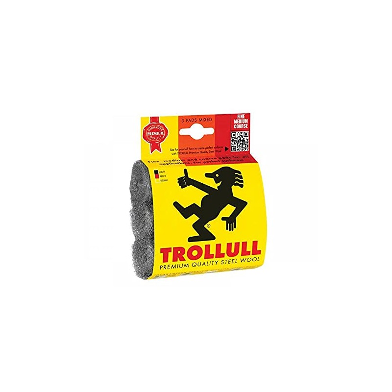 Trollull 770834 Steel Wool Pads, Assorted Grades (Pack 3) DIY