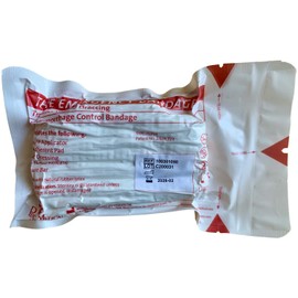 Israeli Emergency Bandage 4 inch, White EMS Version w/Pressure Bar (Shipped from Canada)