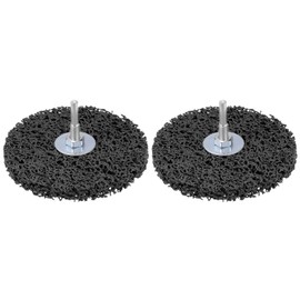 HARFINGTON 2pcs Paint Stripping Disc Drill Attachment 4.5" x 1/2" with 1/4" Shaft Strip Clean Discs for Angle Grinder Clean and Remove Paint Coating Rust, Black